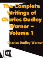 The Complete Writings of Charles Dudley Warner — Volume 1