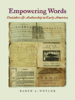 Empowering Words: Outsiders and Authorship in Early America