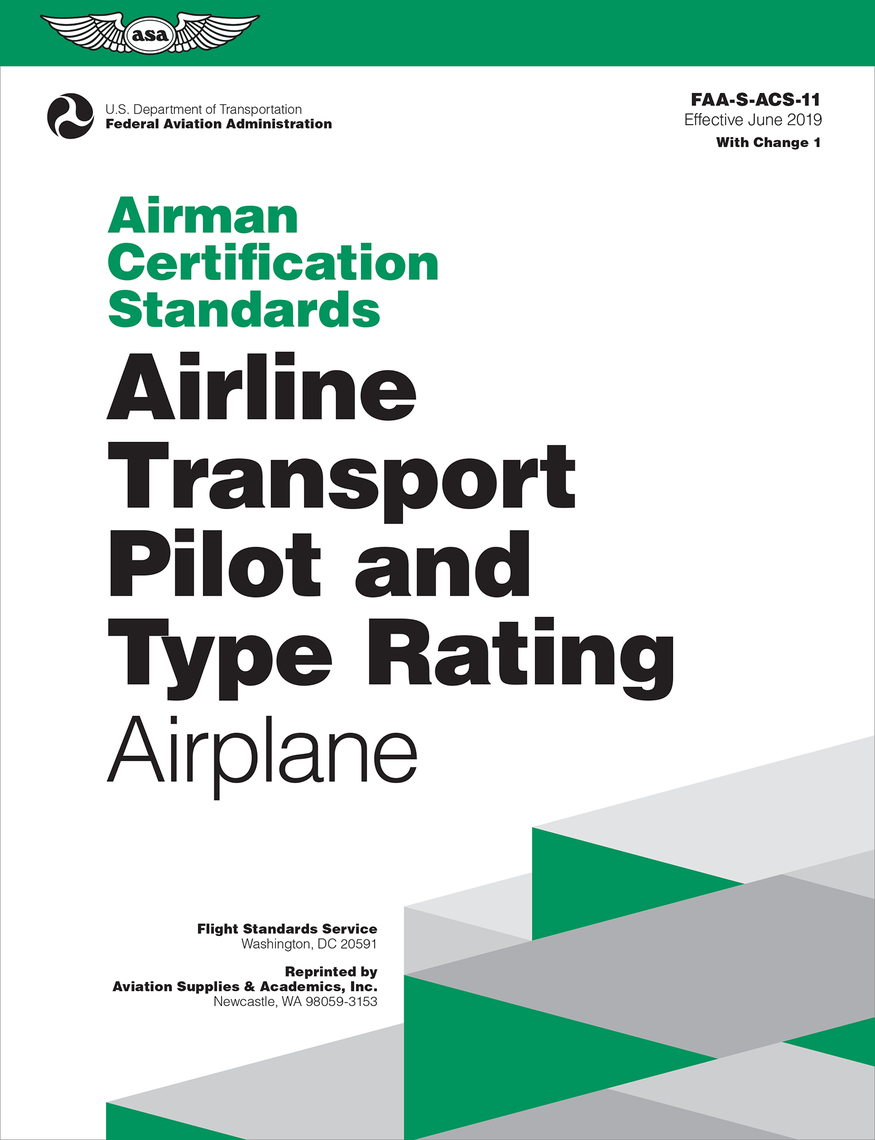 Read Airman Certification Standards Airline Transport Pilot and Type Rating Airplane Online