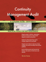 Continuity Management Audit A Complete Guide - 2019 Edition