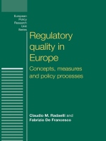 Regulatory quality in Europe: Concepts, measures and policy processes