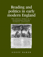 Reading and politics in early modern England: The mental world of a seventeenth-century Catholic gentleman