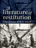 A literature of restitution: Critical essays on W. G. Sebald