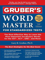 Gruber's Word Master for Standardized Tests: The Most Effective Way to Learn the Most Important Vocabulary Words for the SAT, ACT, GRE, and More!