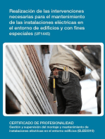 UF1445 - Realización de las intervenciones necesarias para el mantenimiento de las instalaciones eléctricas en el entorno de edificios y con fines especiales