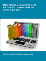 UF0327 - Recopilación y tratamiento de la información con procesadores de texto