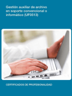 UF0513 - Gestión auxiliar de archivo en soporte convencional o informático