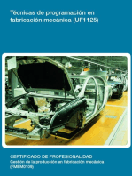 UF1125 - Técnicas de programación en fabricación mecánica
