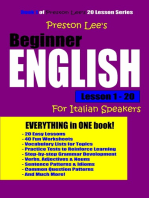 Preston Lee's Beginner English Lesson 1: 20 For Italian Speakers