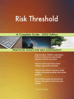Risk Threshold A Complete Guide - 2020 Edition