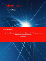 Exam Prep for:: Cognitive Biases in Anxiety and Depression; A Spceial Issue of Cognition and Emotion