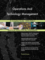 Operations And Technology Management A Complete Guide - 2020 Edition