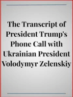The Transcript of President Trump's Phone Call with Ukrainian President Volodymyr Zelenskiy