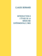 INTRODUCTION À L'ÉTUDE DE LA MÉDECINE EXPÉRIMENTALE (1865