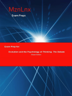 Exam Prep for:: Evolution and the Psychology of Thinking: The Debate