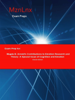 Exam Prep for:: Magda B. Arnolds Contributions to Emotion Research and Theory: A Special Issue of Cognition and Emotion