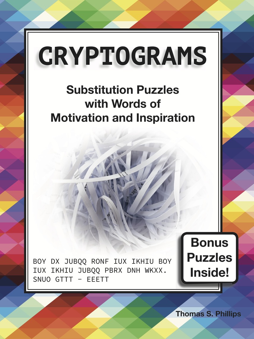 Cryptograms: Substitution Puzzles with Words of Motivation and ...