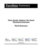 Piece Goods, Notions, Dry Good Wholesale Revenues World Summary: Market Values & Financials by Country