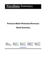 Precious Metal Wholesale Revenues World Summary: Market Values & Financials by Country