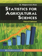 STATISTICS FOR AGRICULTURAL SCIENCES THIRD EDITION