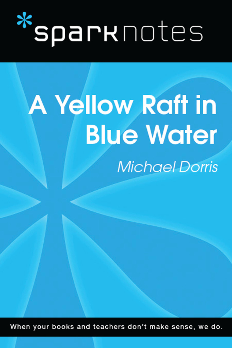Yellow raft in blue water essays image