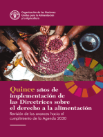 Quince años de implementación de las Directrices sobre el derecho a la alimentación: Revisión de los avances hacia el cumplimiento de la Agenda 2030