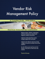 Vendor Risk Management Policy A Complete Guide - 2020 Edition