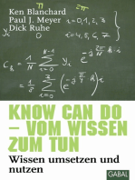 Know can do - vom Wissen zum Tun: Wiessen umsetzenn und nutzen