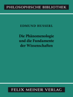 Die Phänomenologie und die Fundamente der Wissenschaften