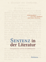 Sentenz in der Literatur: Perspektiven auf das 18. Jahrhundert