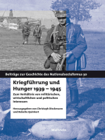 Kriegführung und Hunger 1939-1945: Zum Verhältnis von militärischen, wirtschaftlichen und politischen Interessen