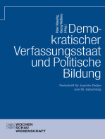 Demokratischer Verfassungsstaat und politische Bildung: Festschrift für Joachim Detjen zum 65. Geburtstag