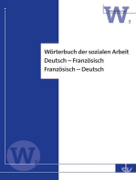 Wörterbuch der sozialen Arbeit: Deutsch - Französisch; Französisch - Deutsch (W 3)