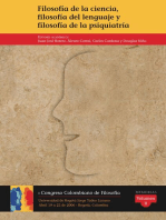 Filosofía de la ciencia, filosofía del lenguaje y filosofía de la psiquiatría: I Congreso Colombiano de Filosofía. Volumen II