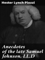 Anecdotes of the late Samuel Johnson, LL.D: During the Last Twenty Years of His Life