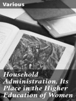 Household Administration, Its Place in the Higher Education of Women