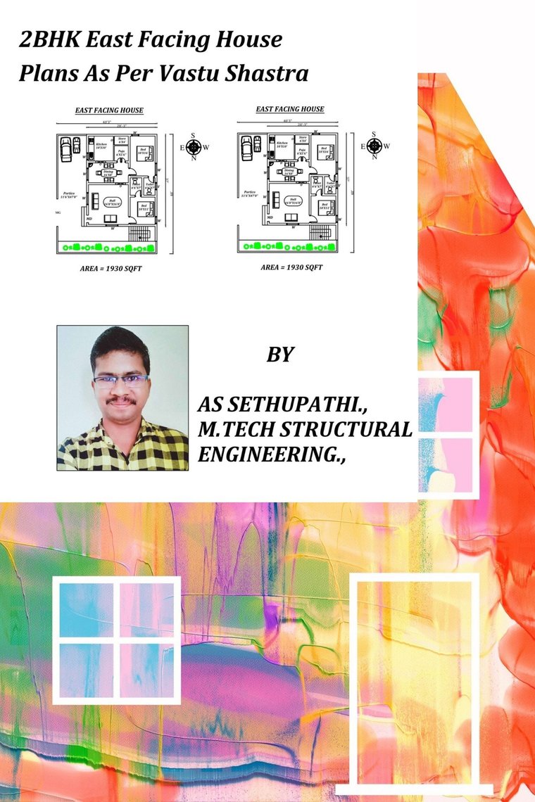 2BHK East Facing House Plans As Per Vastu Shastra by AS Sethu Pathi ...