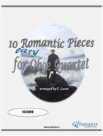 10 (Easy) Romantic Pieces for Oboe Quartet (Score): for beginners