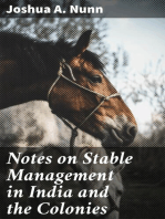 Notes on Stable Management in India and the Colonies