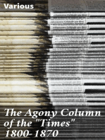 The Agony Column of the "Times" 1800-1870