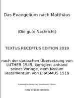 Das Evangelium nach Matthäus (Die gute Nachricht) 2019