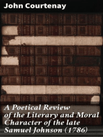 A Poetical Review of the Literary and Moral Character of the late Samuel Johnson (1786)