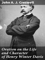 Oration on the Life and Character of Henry Winter Davis