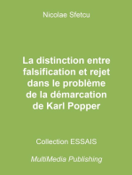 La distinction entre falsification et rejet dans le problème de la démarcation de Karl Popper