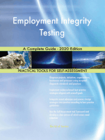 Employment Integrity Testing A Complete Guide - 2020 Edition