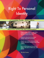 Right To Personal Identity A Complete Guide - 2020 Edition