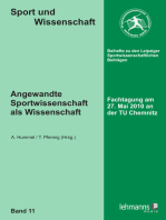 Angewandte Sportwissenschaft als Wissenschaft: Fachtagung am 27. Mai 2010 an der TU Chemnitz