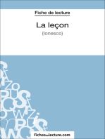 La leçon - Ionesco (Fiche de lecture): Analyse complète de l'oeuvre