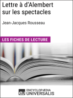 Lettre à d'Alembert sur les spectacles de Jean-Jacques Rousseau: Les Fiches de lecture d'Universalis