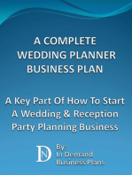A Complete Wedding Planner Business Plan: A Key Part Of How To Start A Wedding & Reception Party Planning Business